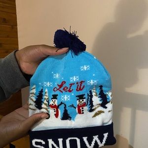 Let it Snow Glow Winter Hat for Kids and Adults